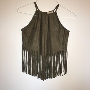 Fringe crop top